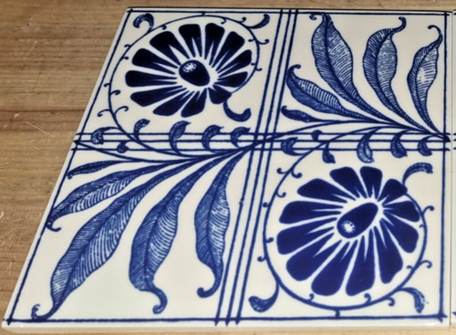The decorative tile works blue - the,