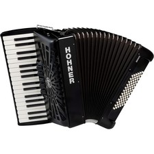 Hohner Bravo III 72 Fisarmonica cromatica a tasti per pianoforte - Nero