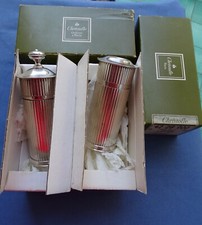 CHRISTOFLE-CANNELE'-SALIERA E MACINAPEPE VINTAGE-FRANCE-ANNI '80-BOX ORIGINALI