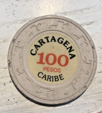 FICHES CASINO CARIBE CARTAGENA COLOMBIA 100PESOS VINTAGE