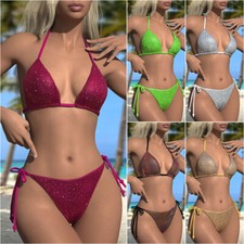 Set micro bikini paillettes