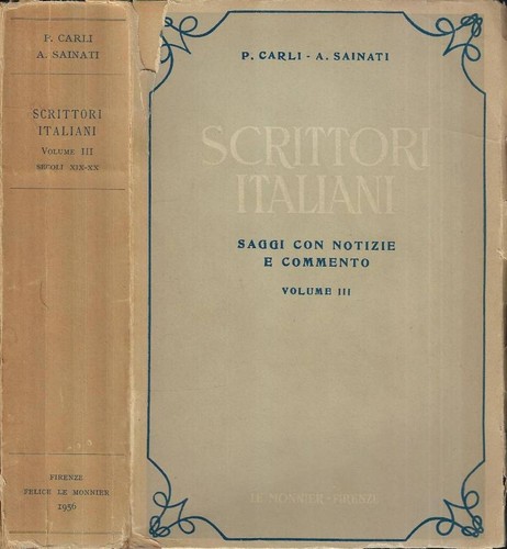 Scrittori italiani vol iii - scrittori, iii.