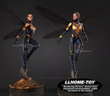 Statua statuina The Wasp altezza 30 cm resina stampa 3D modello non verniciato kit garage