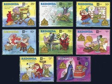 Redonda (Antigua e Barbuda): 1987 Disney's Art of Animation (235-242) MNH