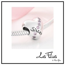 Charm Cuore Sister Strass Rosa