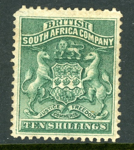 Rhodesia 1892 british - qv, 10s