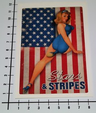 Adesivo PIN UP STELLE E STRISCE adesivo OEM tuning decalcomania USA ragazza JDM Pu051