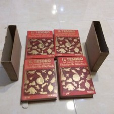 N.4 VOLUMI IL TESORO DEL RAGAZZO ITALIANO ENCICLOPEDIA ILLUSTRATA  DEL 1948 UTET