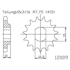 Pignone 10 denti per Husqvarna