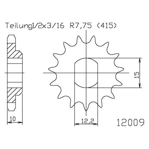 Pignone denti per - per, husqvarna