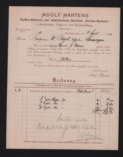 Newhaldensleben fattura 1902 - newhaldensleben,,