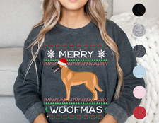 Maglione natalizio Malinois regalo pastore belga mamma papà XMas felpa woofmas