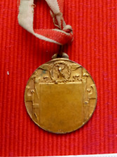 Medaglia argento 800 dorato-anni 30 Corsa Ostacoli -Aquila e Asce mm.27