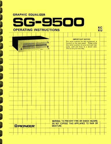 Pioneer 9500 equalizzatore - sg-9500,