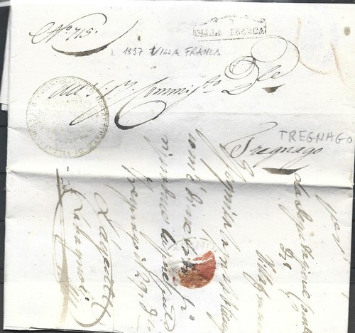 1837 prefilatelica con - 1837,