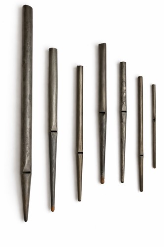 Antique organ pipes - set, tin