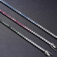 Bracciale catena tennis vera