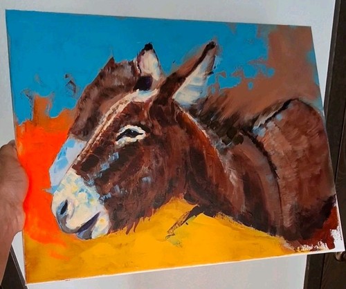 Quadro asino astratto arte - asino,