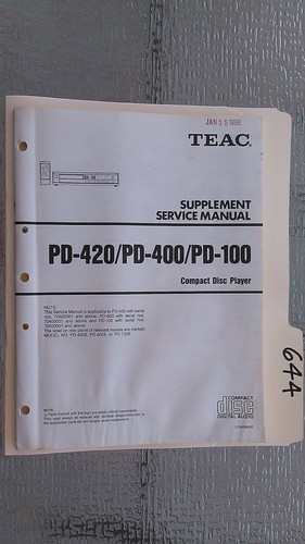 Teac 420 400 100 manuale - pd-420,
