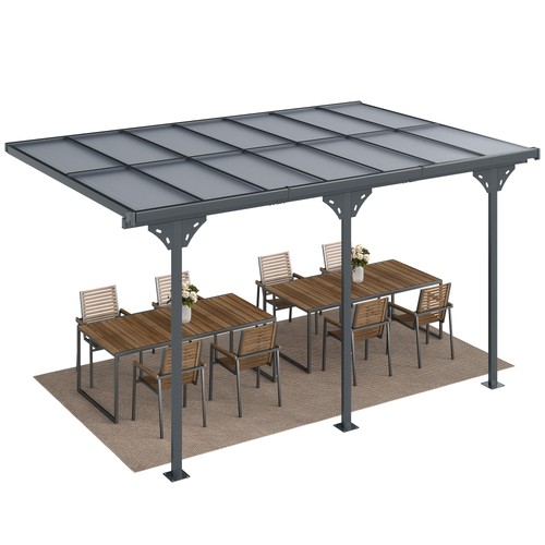 Outsunny pergola addossata - outsunny,