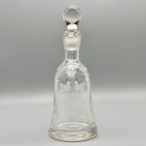 Antique etched blown - antique, glass