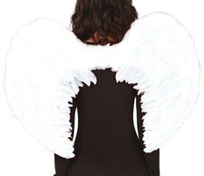 Ali da angelo grandi bianche in piuma 80x55 cm