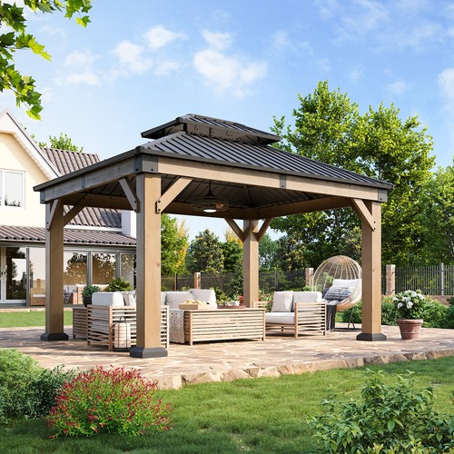 Hardtop gazebo double roof - gazebo,
