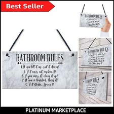 Elegante Insegna Regola Bagno