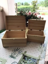 Set 2 bauletti in legno