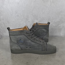 Sneakers alte Christian Louboutin uomo grigio scamosciato taglia 44