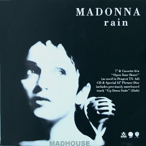 Madonna rain poster display - rain, uk