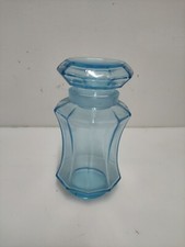 Caraffa  Vetro Azzurro Art Déco  anni '30 Antica Bottiglia 