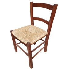 Mezza Sedia Noce Seduta Paglia