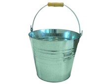 SECCHIO IN FERRO ZINCATO PER CENERE GIARDINAGGIO LT 8 MULTIUSO BIDONE BARBECUE