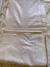 parure lenzuola matrimoniali ricamate a mano + 2 federe