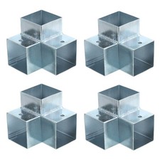 Kit Staffe Gazebo 3 Vie, Staffa Angolare per Legname 1,6" x 1,6" (Confezione da 4)