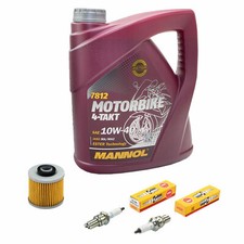 Kit Revisione 4L Olio Per Yamaha XVS 650 Dragstar 1997-2007 Filtro Olio + Candele