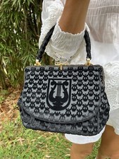 Borsa Roberta di Camerino style vintage in velluto soprarizzo