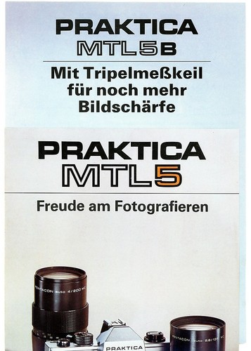 Pentacon brochure fotocamera - pentacon,