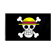 Bandiera One Piece Jolly Roger Flag Pirati Mugiwara 90x150cm Poliestere