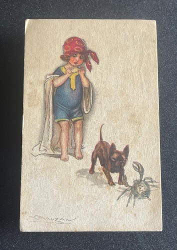 Cartolina mauzan bambina con - cartolina,
