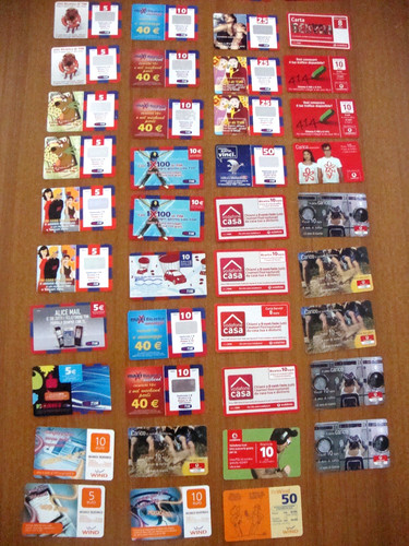 Lotto schede ricariche - 43,