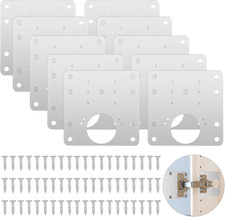 10 Pezzi Piastra Di Riparazione Della Cerniere Inossidabile, Ante Cucina 9×9Cm C