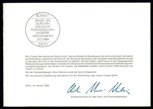 Cartolina ministro germania - ministro,