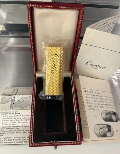 Cartier gold plated lighter - gold-plated,
