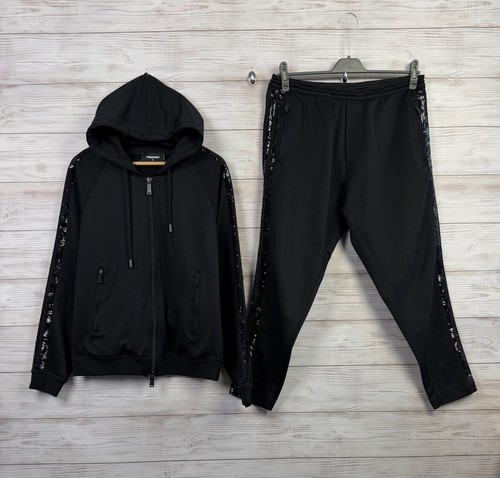 Dsquared2 black tracksuit - dsquared2,