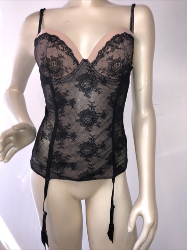 Intimissimi black lace bustier - lace,