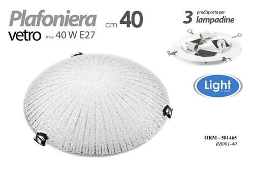 Plafoniera 40cm applique - 40cm,