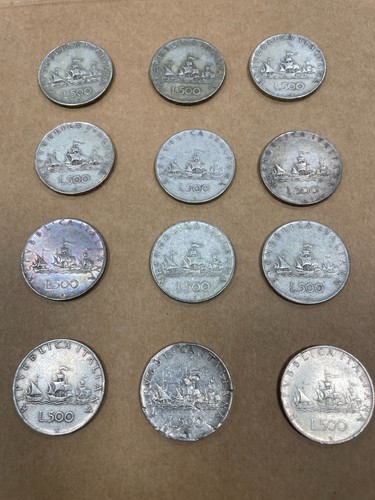 Lotto monete 500 lire - 12,