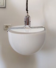 ♥ LAMPADARIO IN PLEXIGLAS VINTAGE ITALIAN SPACE AGE DESIGN BIANCO guzzini stilux